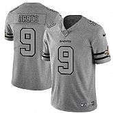 Nike Saints 9 Drew Brees 2019 Gray Gridiron Gray Vapor Untouchable Limited Jersey Dyin,baseball caps,new era cap wholesale,wholesale hats